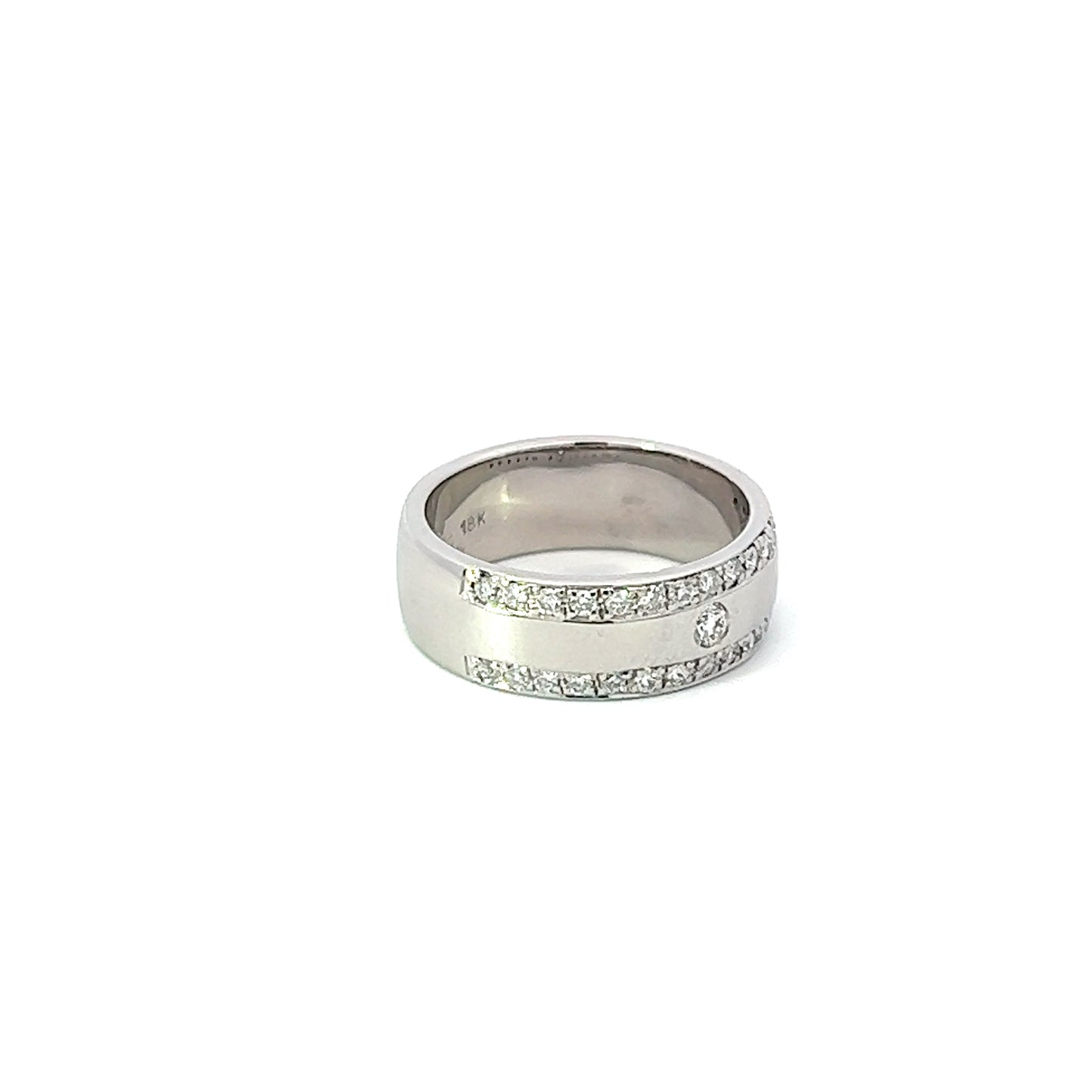 Lady's Ring Band w/ Diamond (.051) & 30 Diamonds (.30)