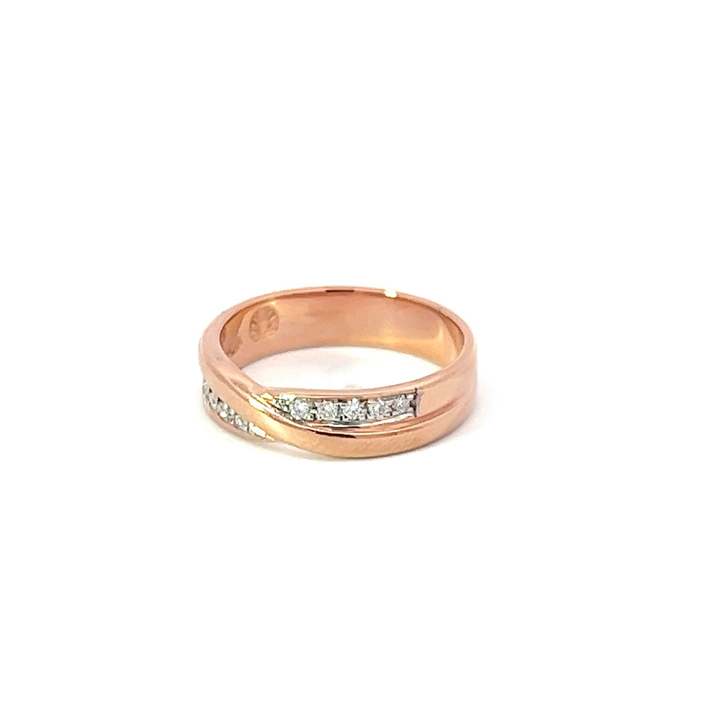 Lady's Ring Band w/ 10 Diamonds (.10)