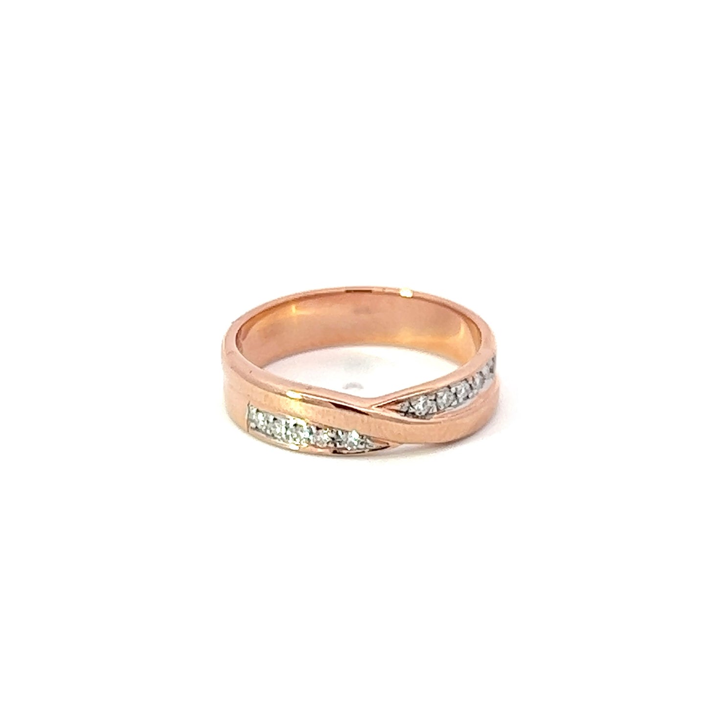 Lady's Ring Band w/ 10 Diamonds (.10)