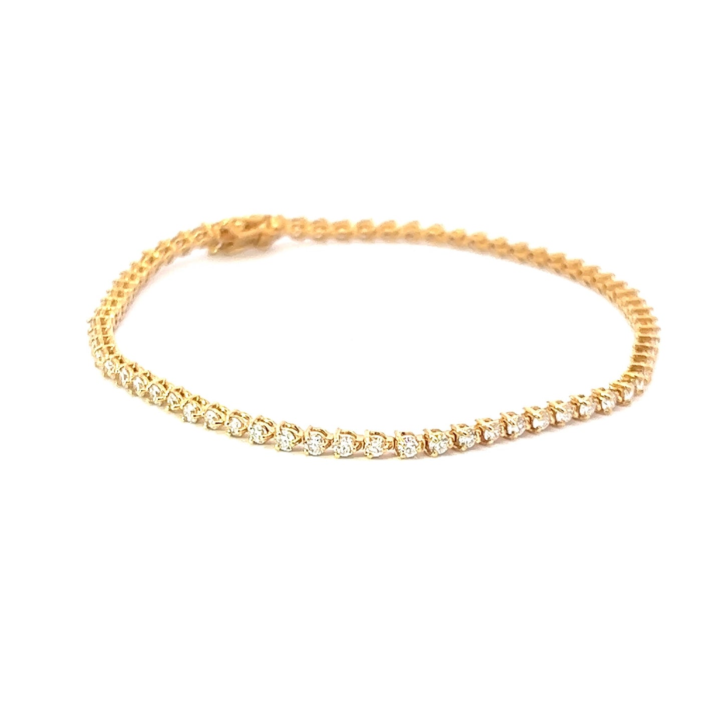 Tennis Bracelet w/ 67 Diamonds 18K Yellow Gold