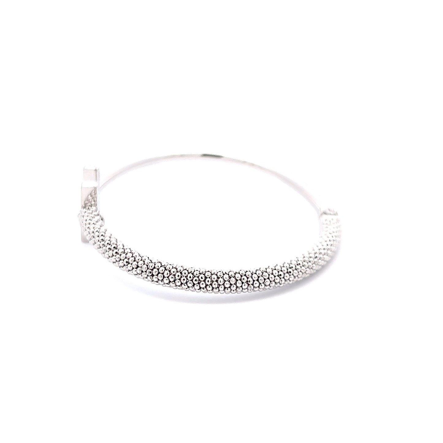 Bangle Tiffany Matte & Shiny 18K White Gold