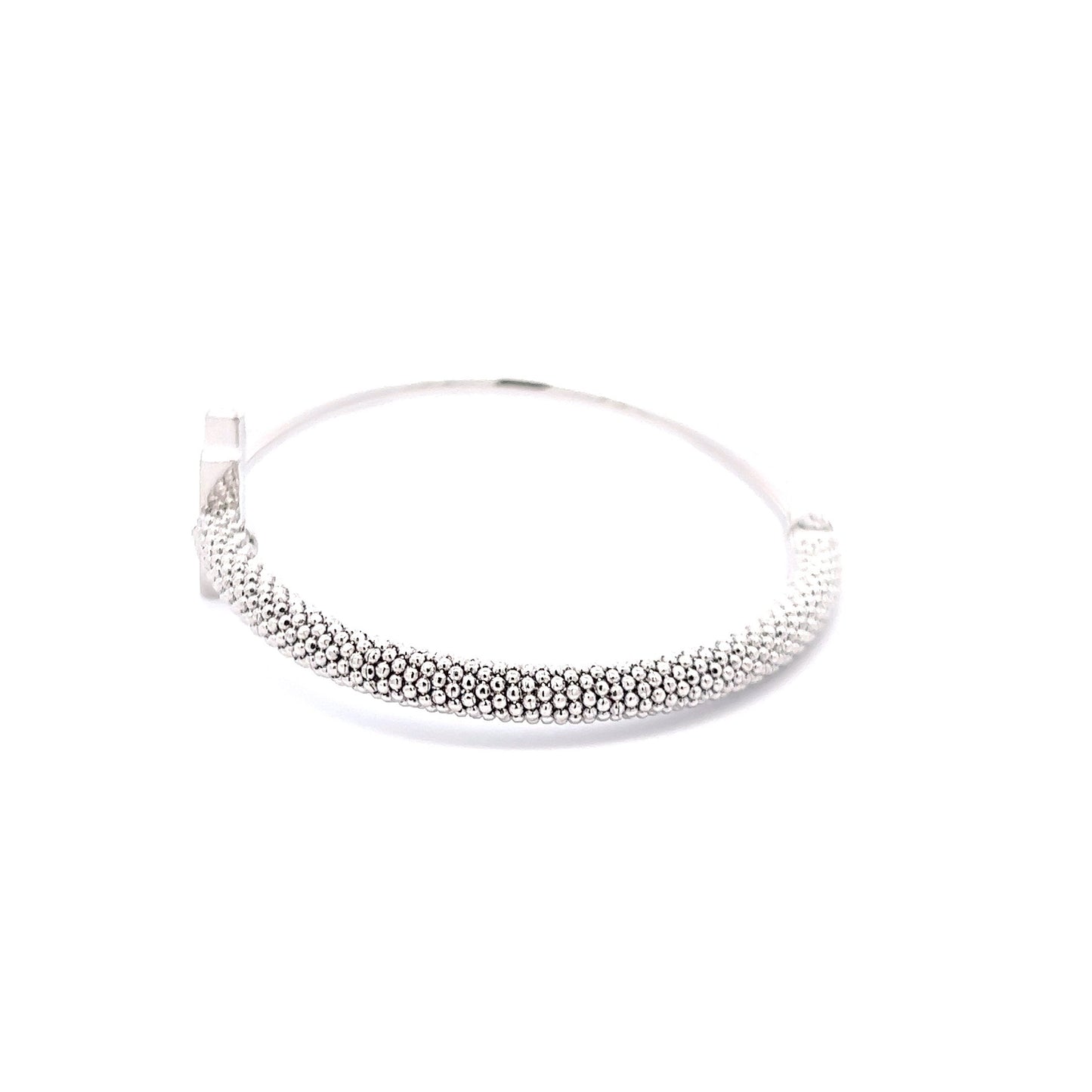 Bangle Tiffany Matte & Shiny 18K White Gold