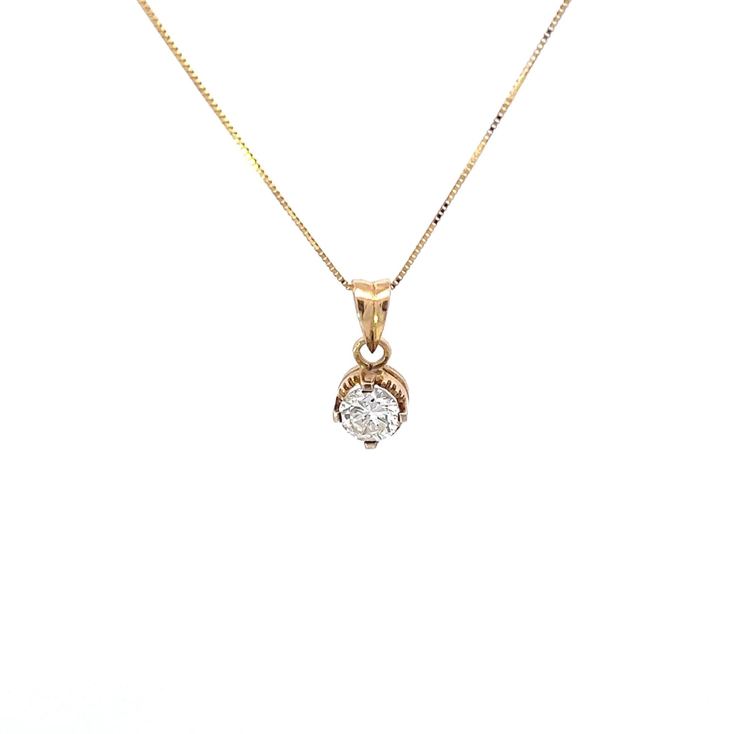 Pendant w/ Diamond 14K Yellow Gold