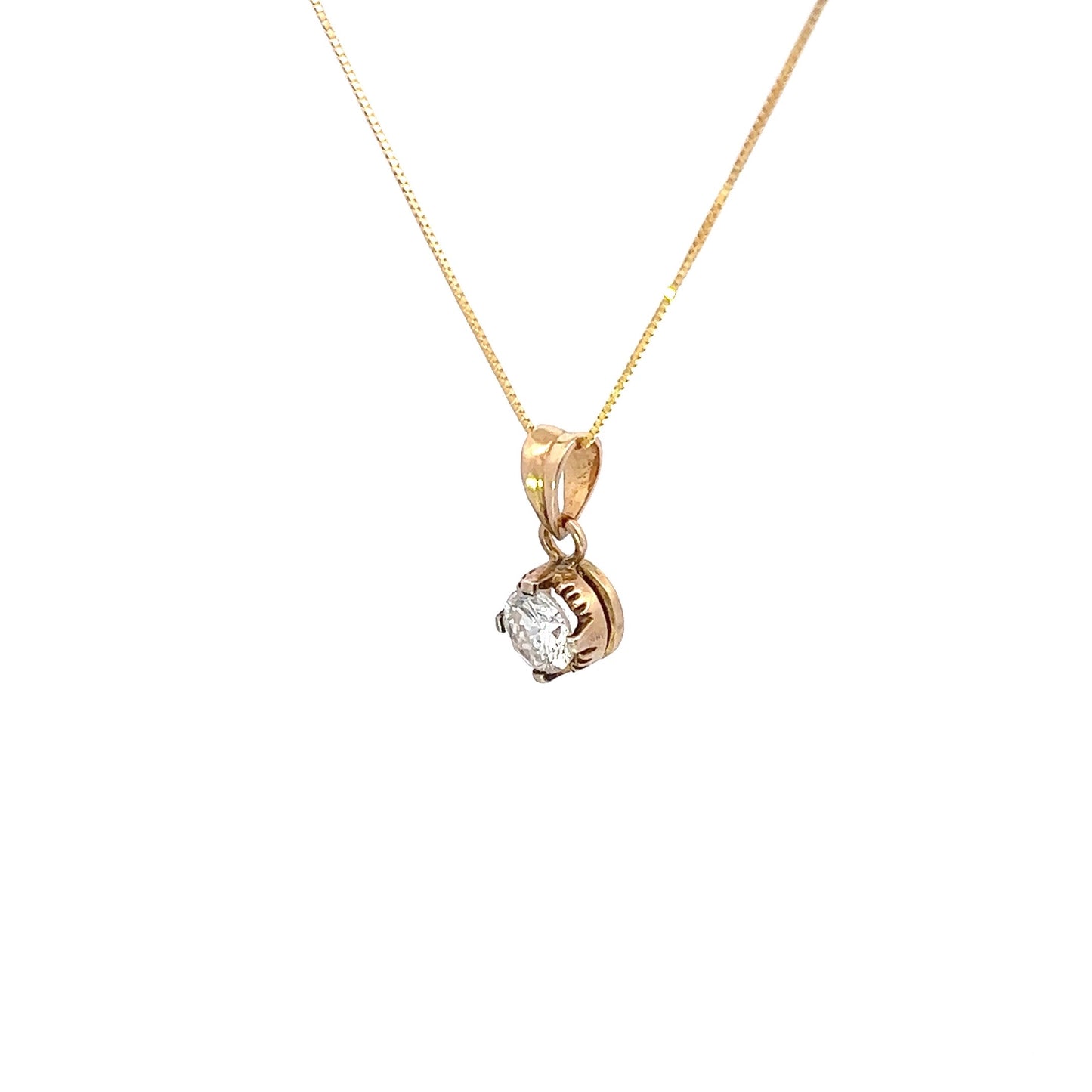 Pendant w/ Diamond 14K Yellow Gold