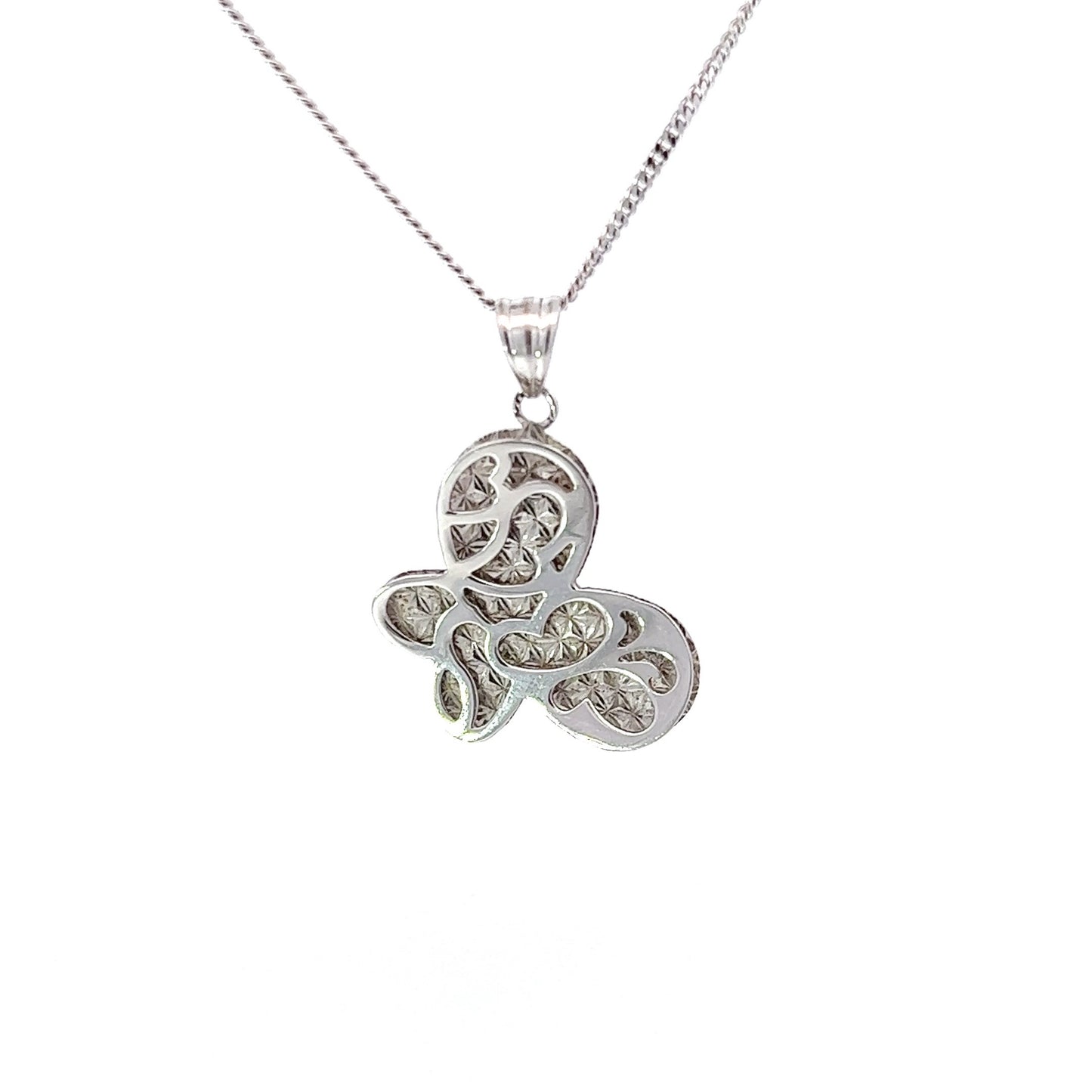 Pendant "Butterfly" 14K White Gold