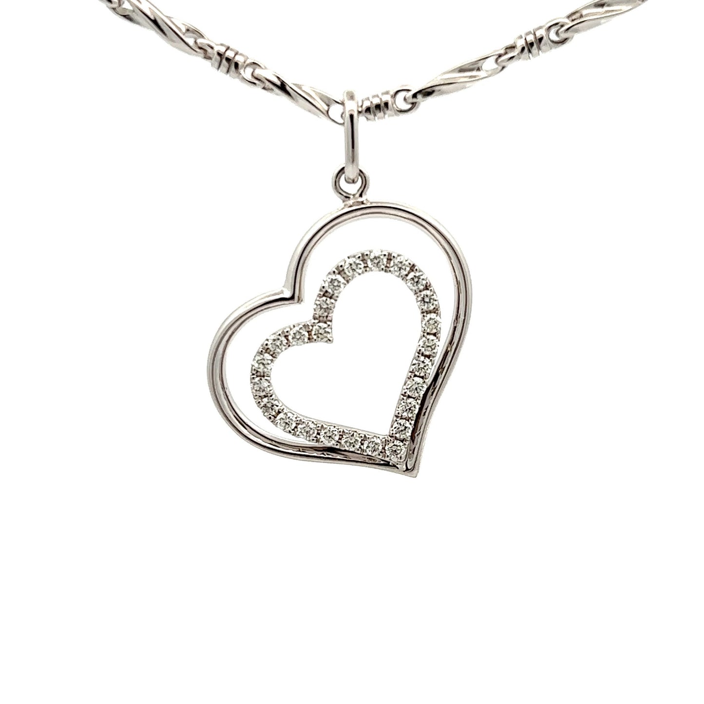 Pendant Heart w/ 25 Diamonds