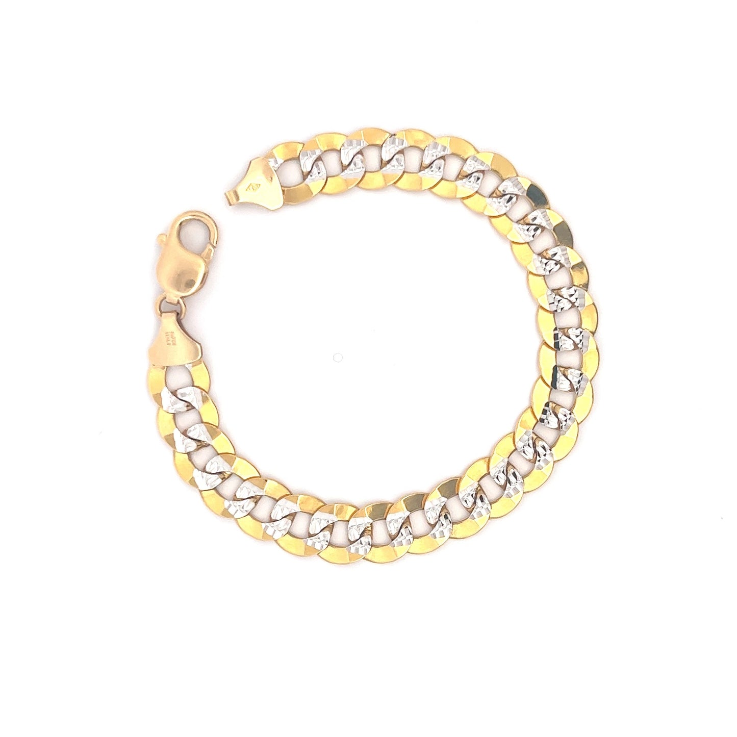 Bracelet Curb 18K White Gold & Yellow Gold