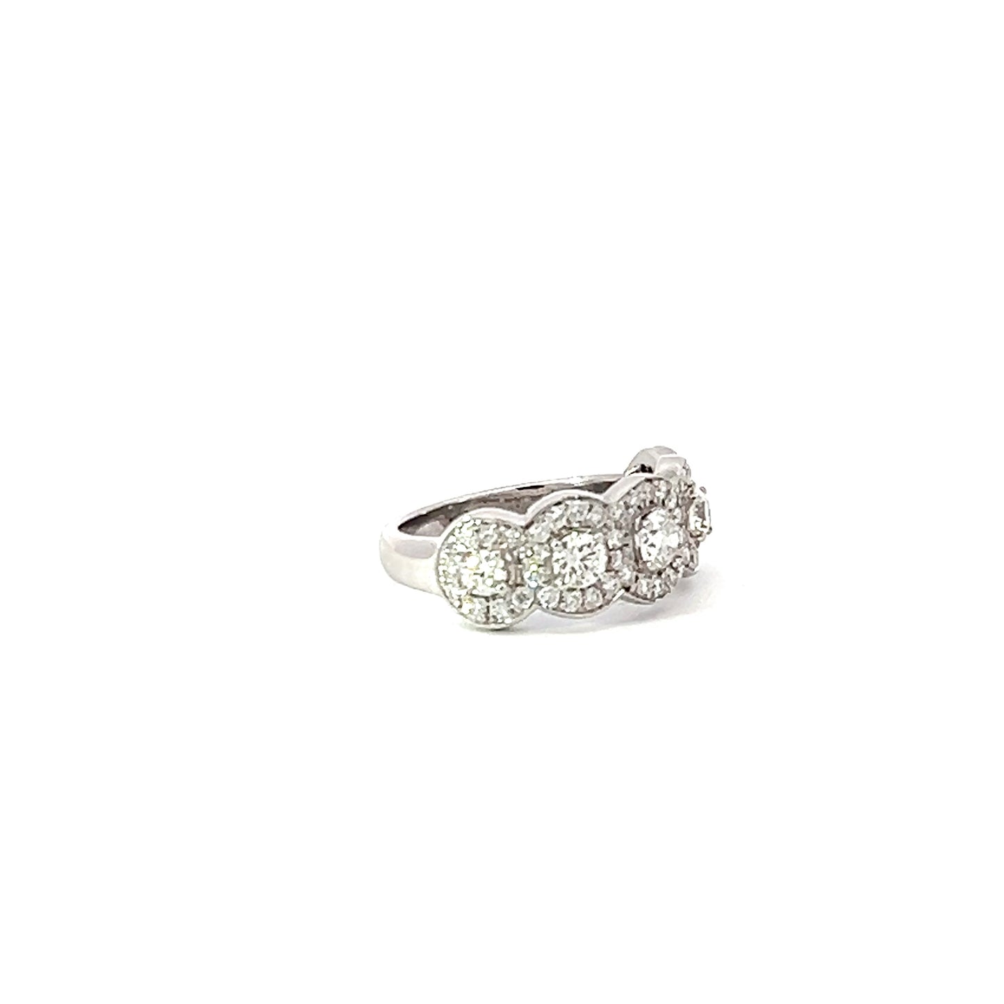 Lady's Ring w/ Diamonds 18K White Gold