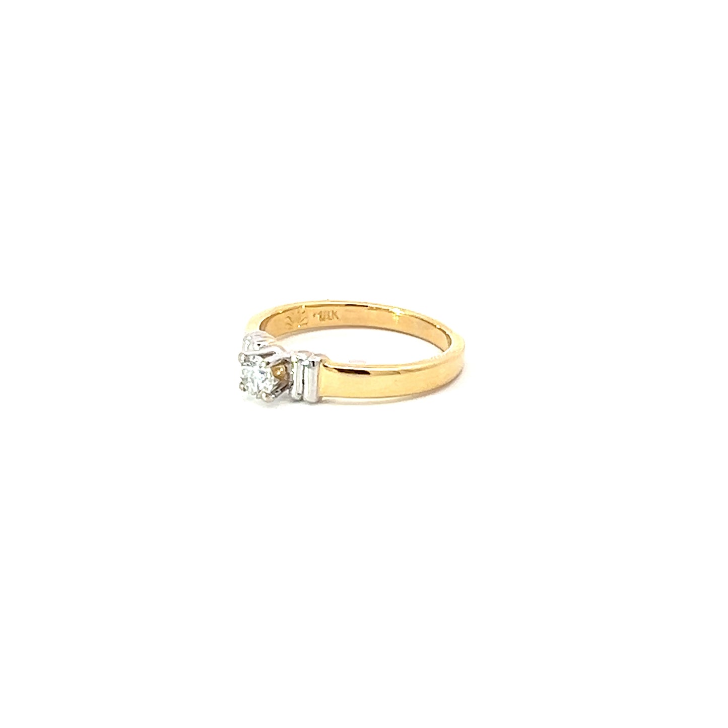 Engagement Ring w/ Diamond (.18 carat) 18K Yellow Gold