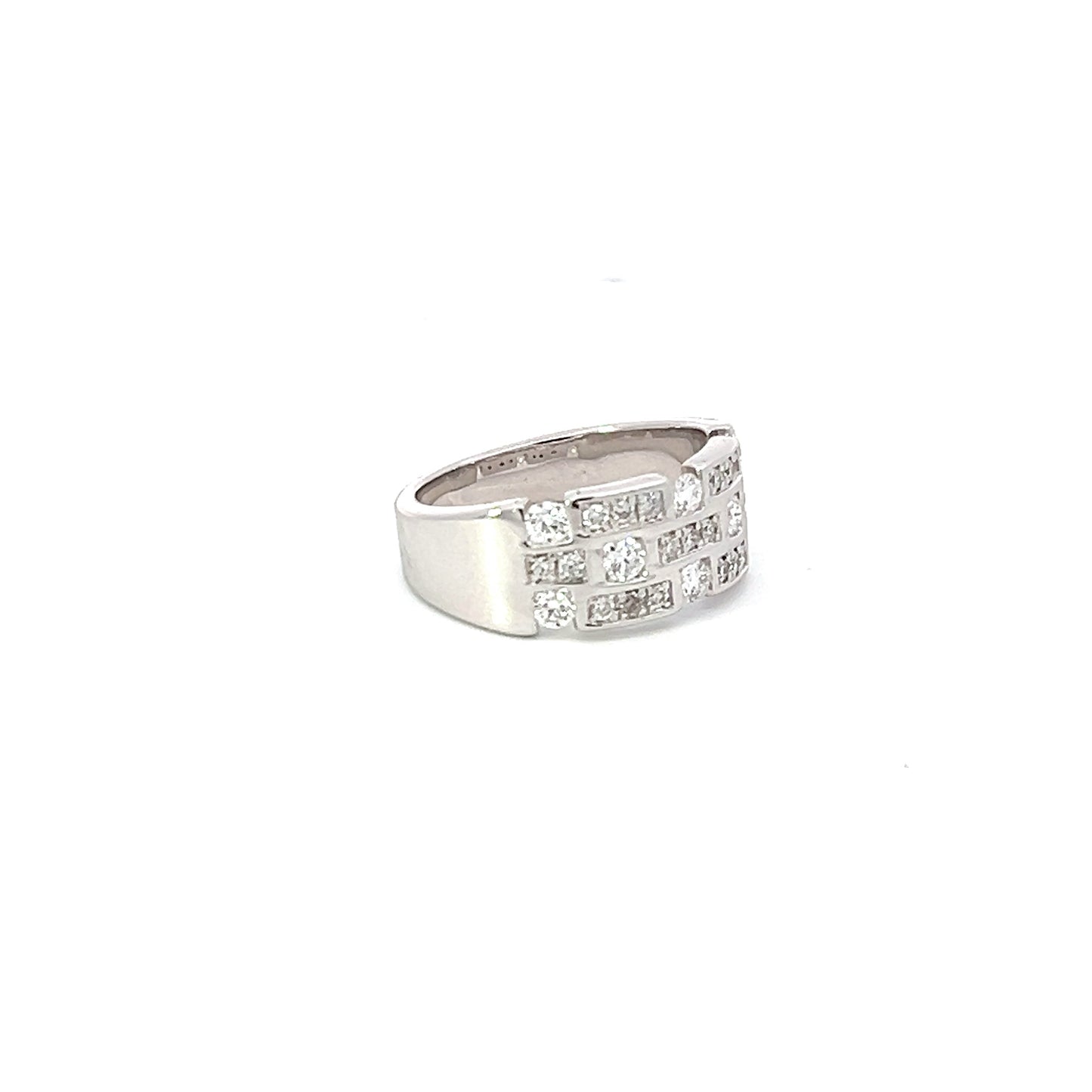 Lady's Ring w/ Diamonds 18K White Gold