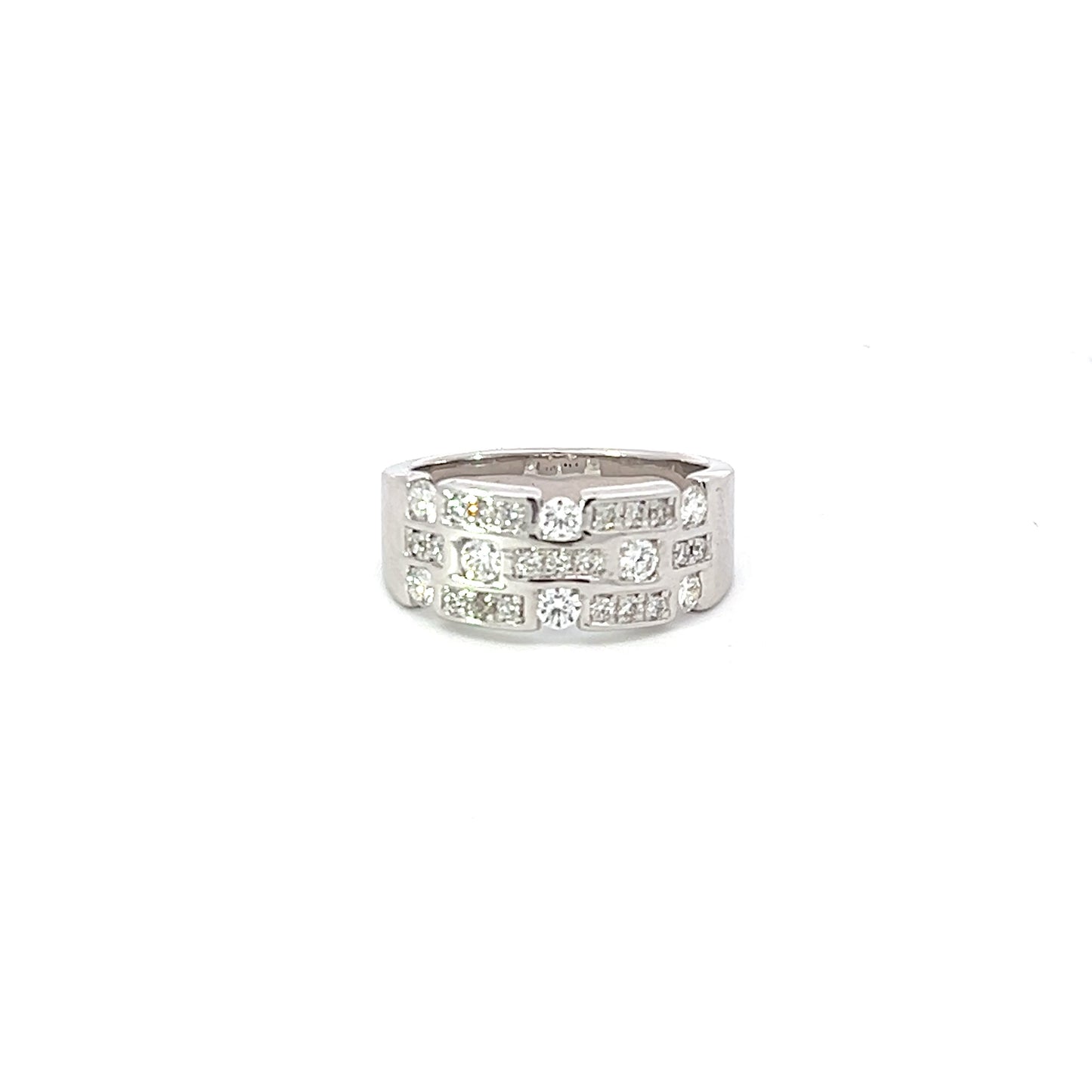 Lady's Ring w/ Diamonds 18K White Gold