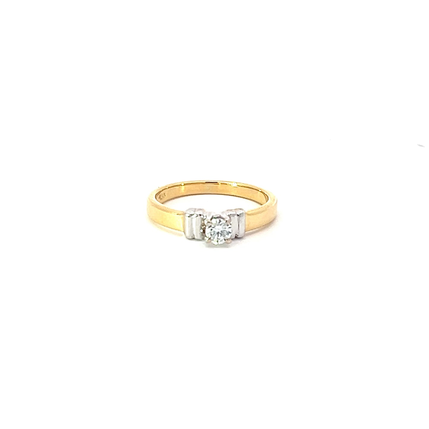 Engagement Ring w/ Diamond (.18 carat) 18K Yellow Gold