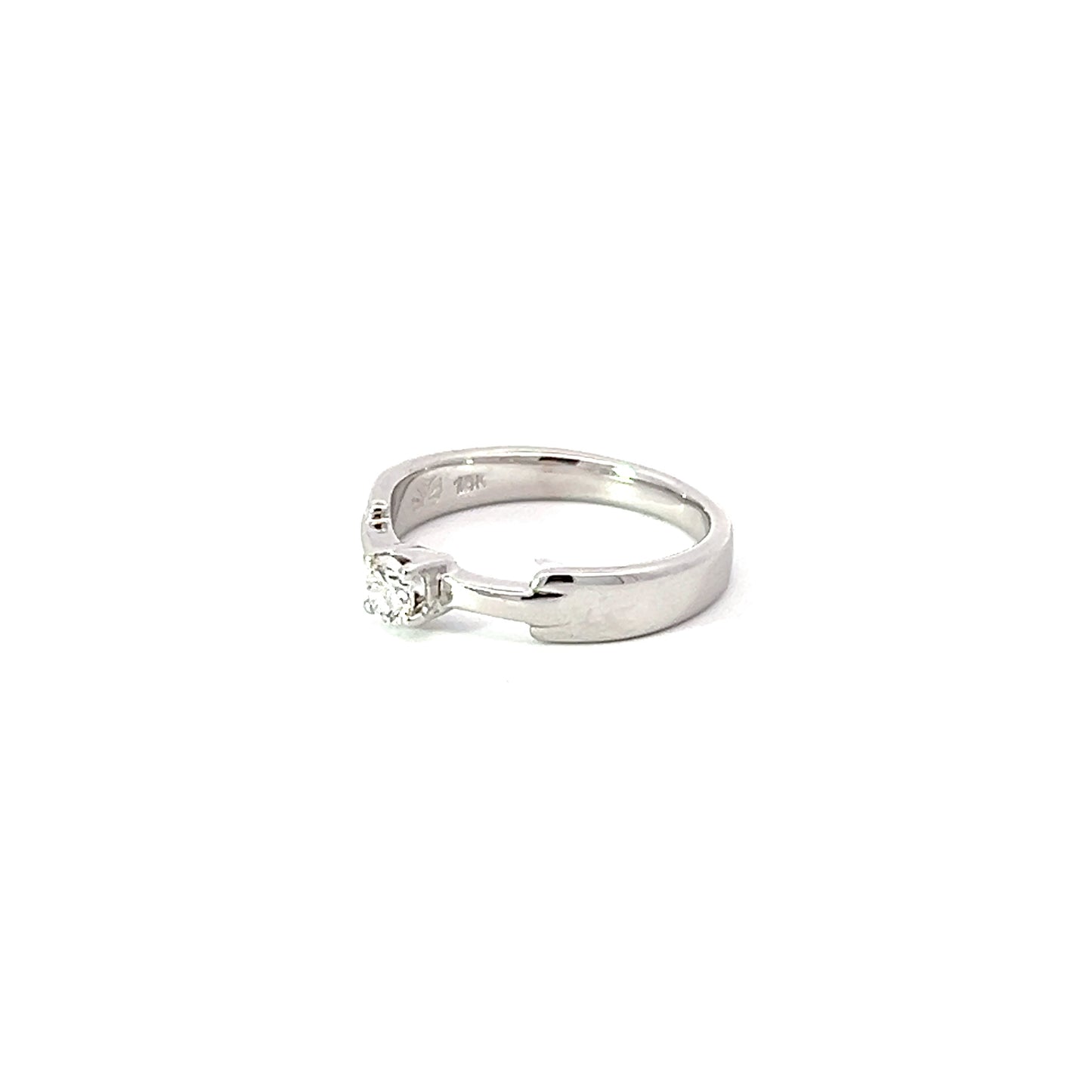Engagement Ring w/ Diamond (.18 carat) 18K White Gold