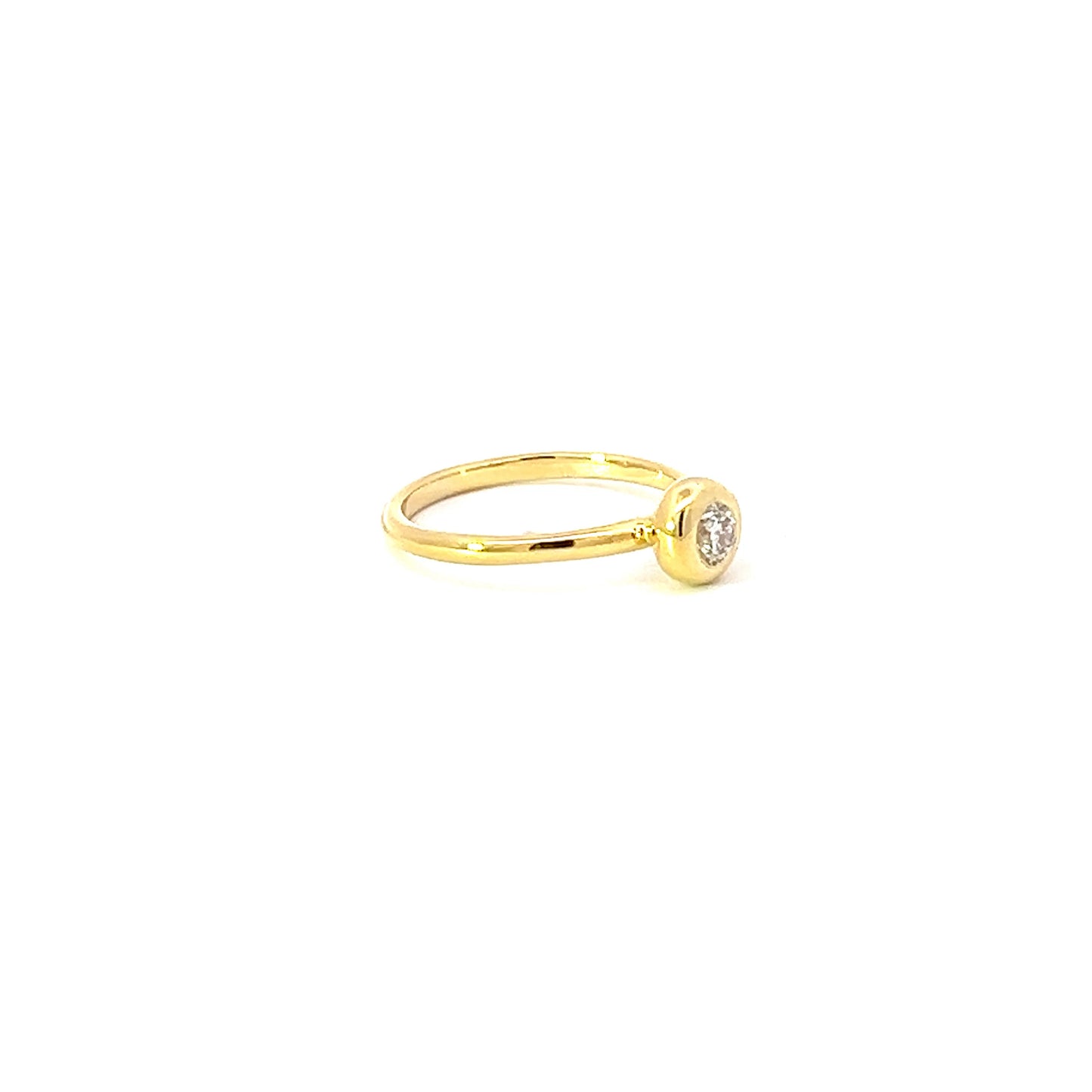 Engagement Ring w/ Diamond (.24) 18K Yellow Gold