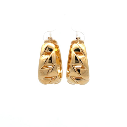 Hoop Chunky Earrings 18K Yellow Gold