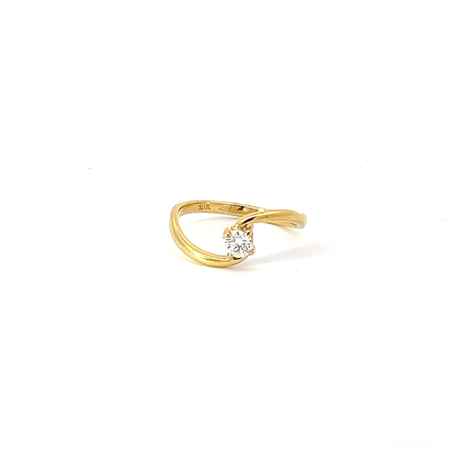 Engagement Ring w/ Diamond (.19 carat) 18K Yellow Gold