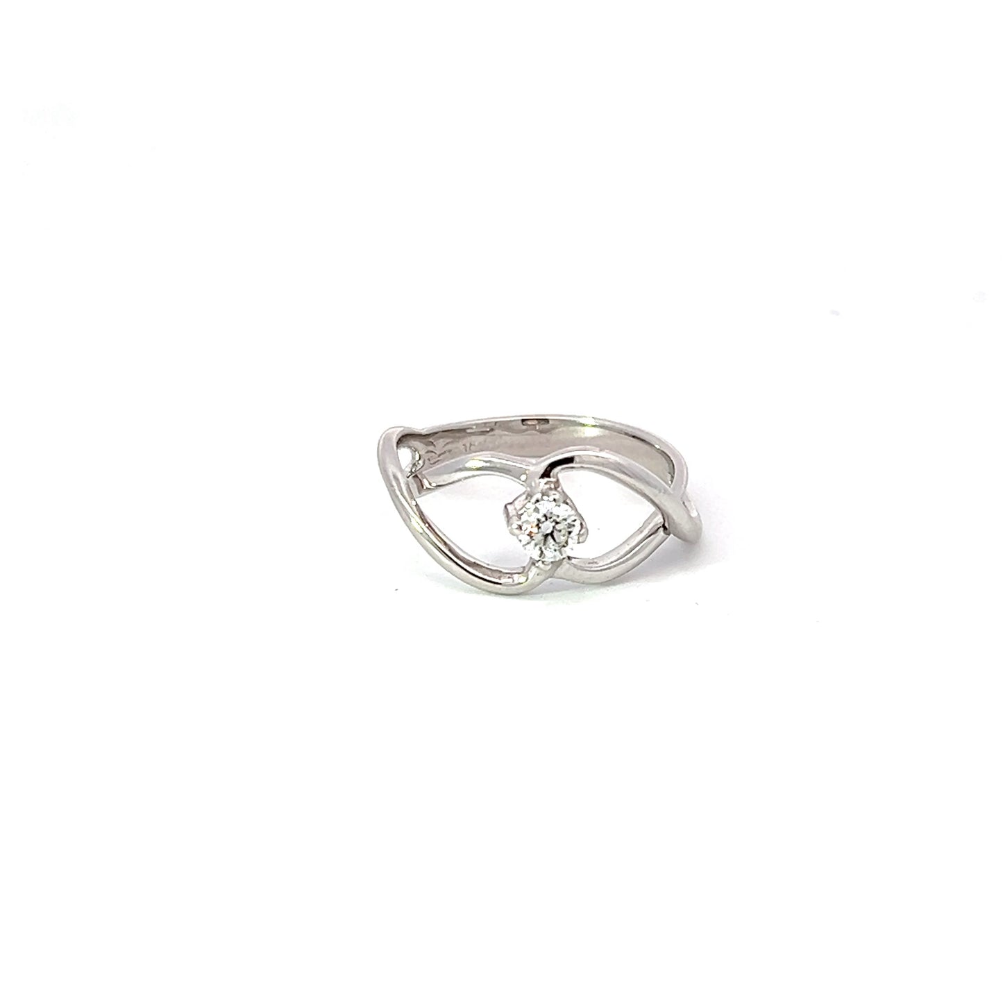 Engagement Ring w/ Diamond (.19 carat) 18K White Gold