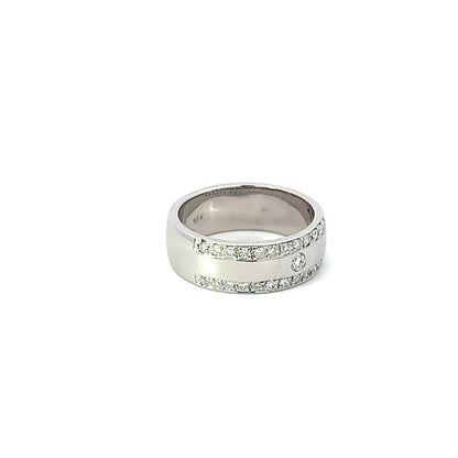 Lady's Ring Band w/ Diamond (.051) & 30 Diamonds (.30)