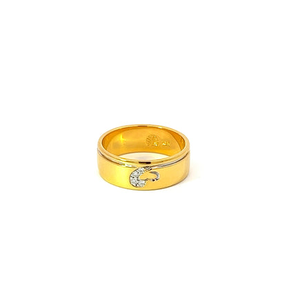 Lady's Ring Band w/ 4 Diamonds (.04)