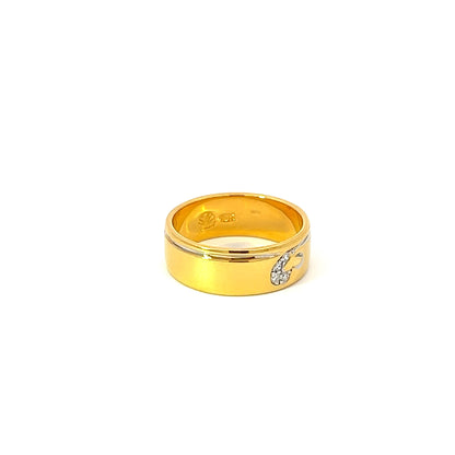 Lady's Ring Band w/ 4 Diamonds (.04)