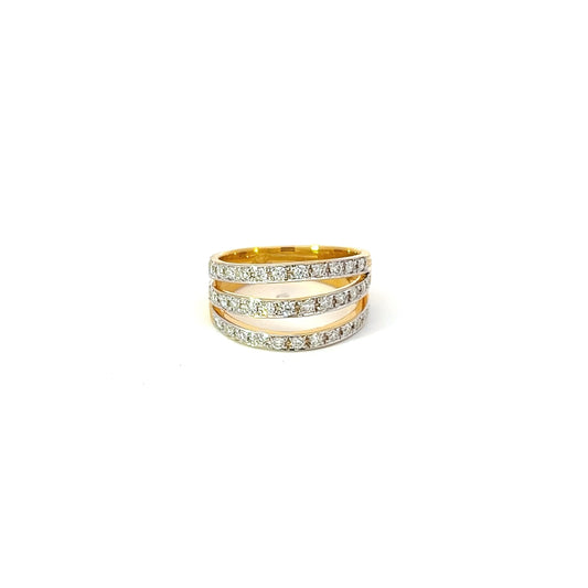 Lady's Ring w/ 39 Diamonds 14K Yellow Gold