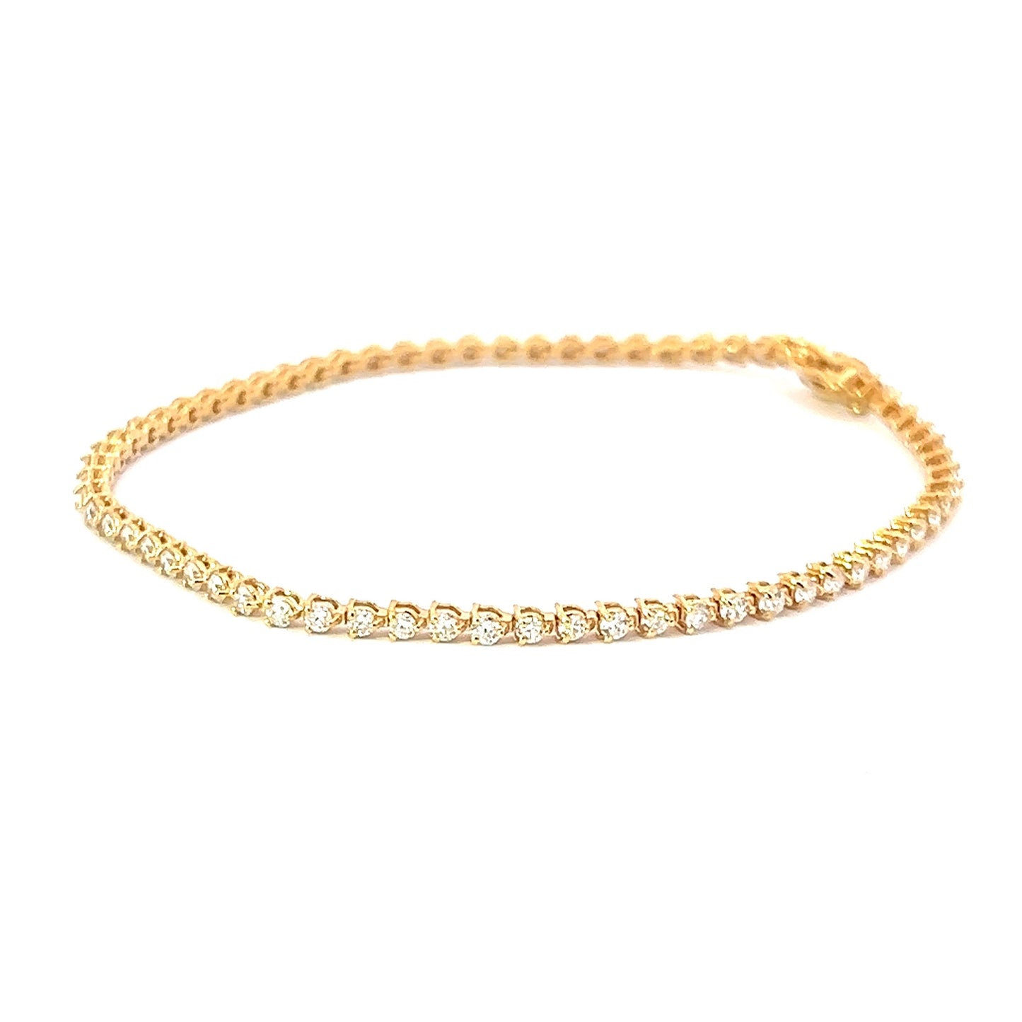 Tennis Bracelet w/ 67 Diamonds 18K Yellow Gold