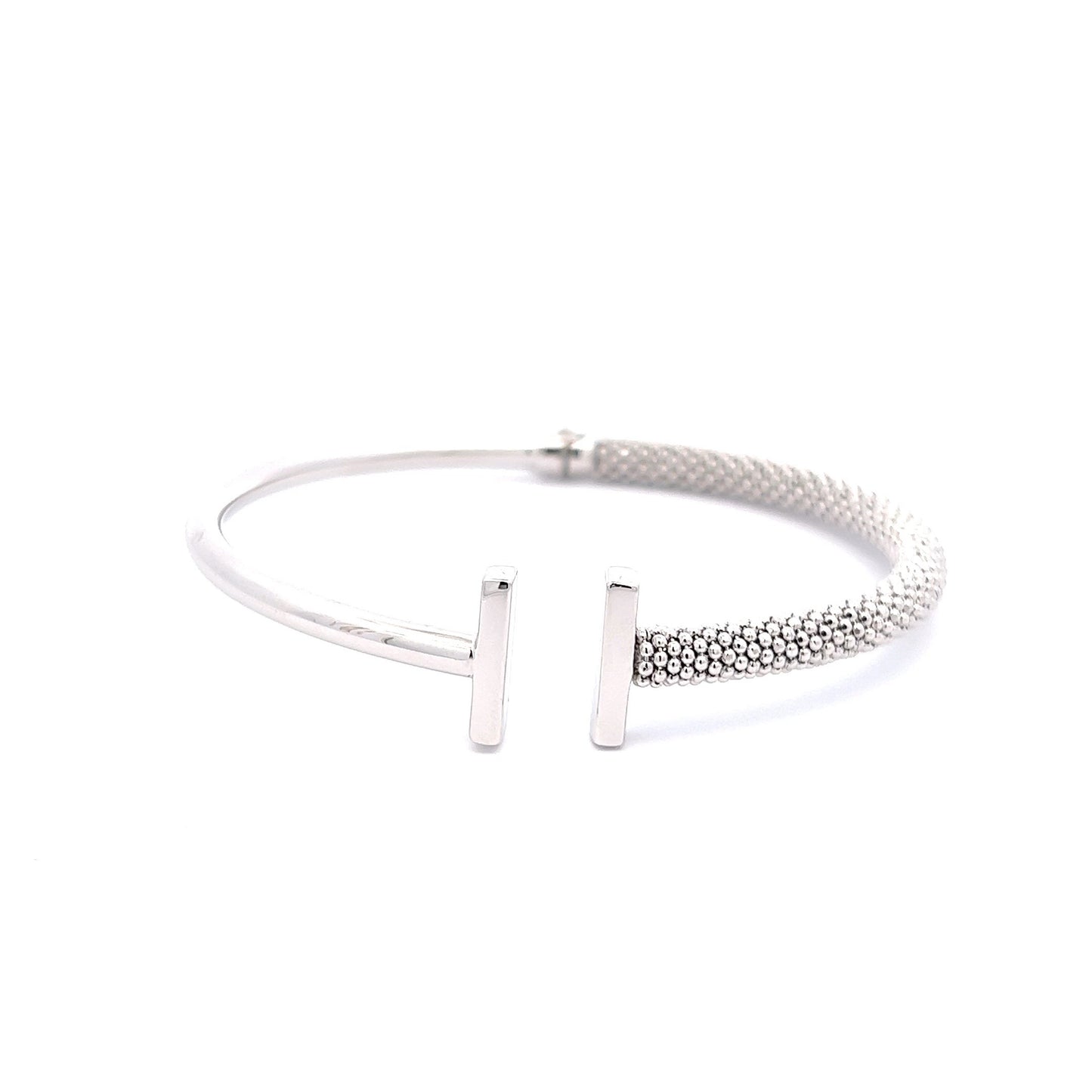 Bangle Tiffany Matte & Shiny 18K White Gold