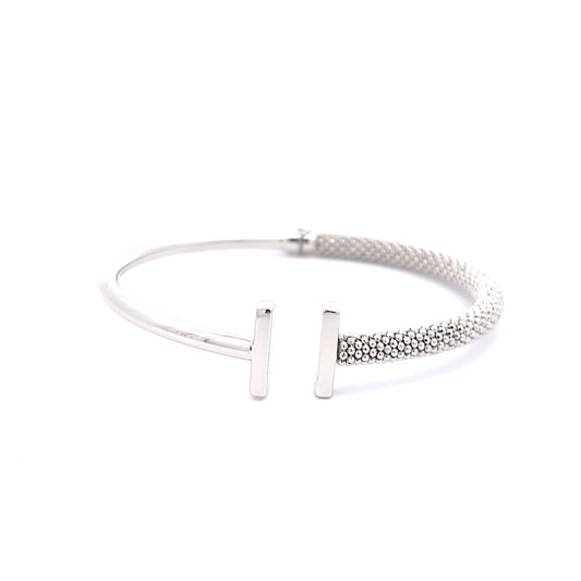 Bangle Tiffany Matte & Shiny 18K White Gold