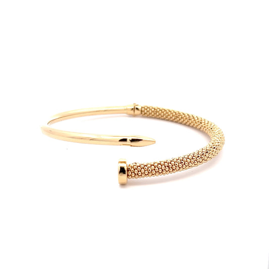 Bangle Nail Matte & Shiny 18K Yellow Gold