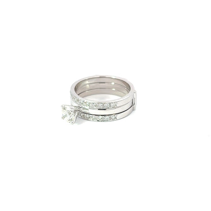 Engagement Ring w/ Diamond (.50) VVS1 (J) & 24 Diamonds