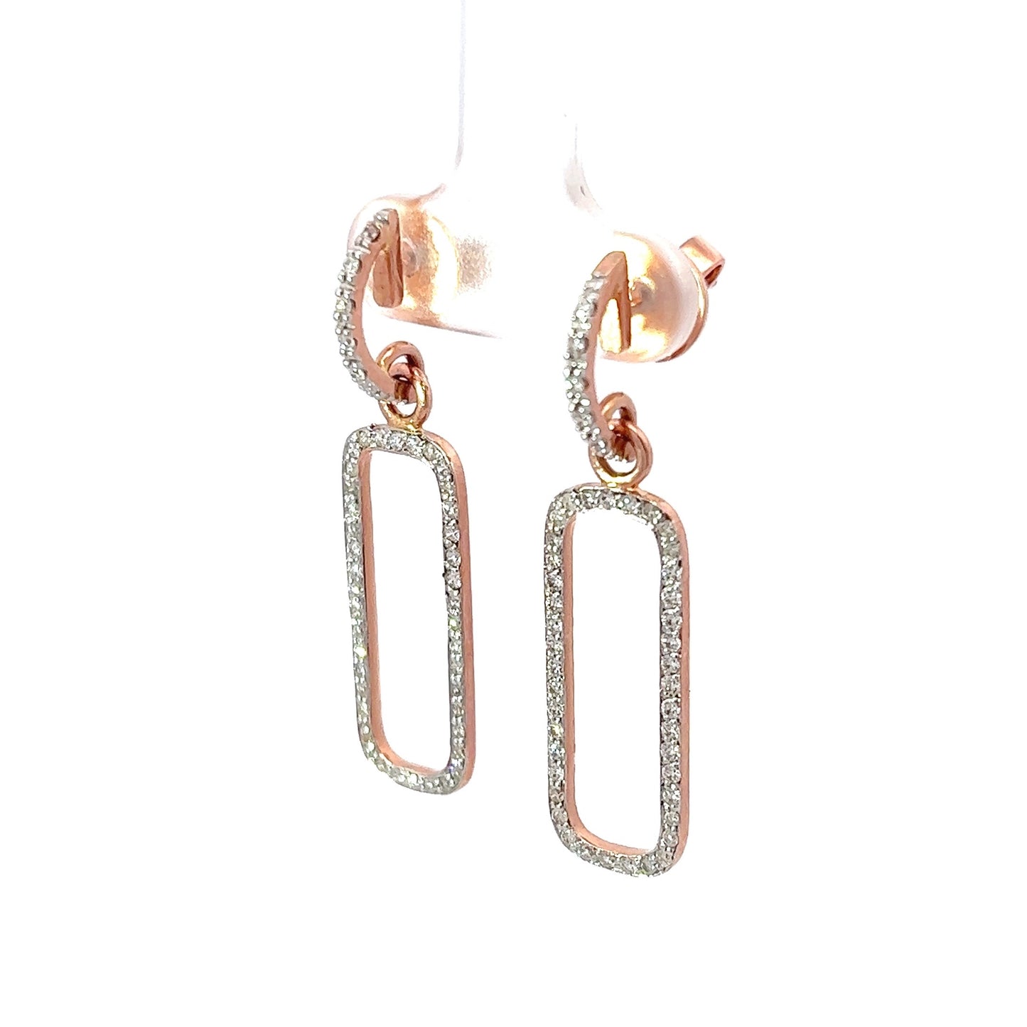 Earrings w/ 92 Diamonds 14K Rose Gold