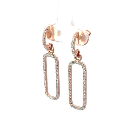 Earrings w/ 92 Diamonds 14K Rose Gold