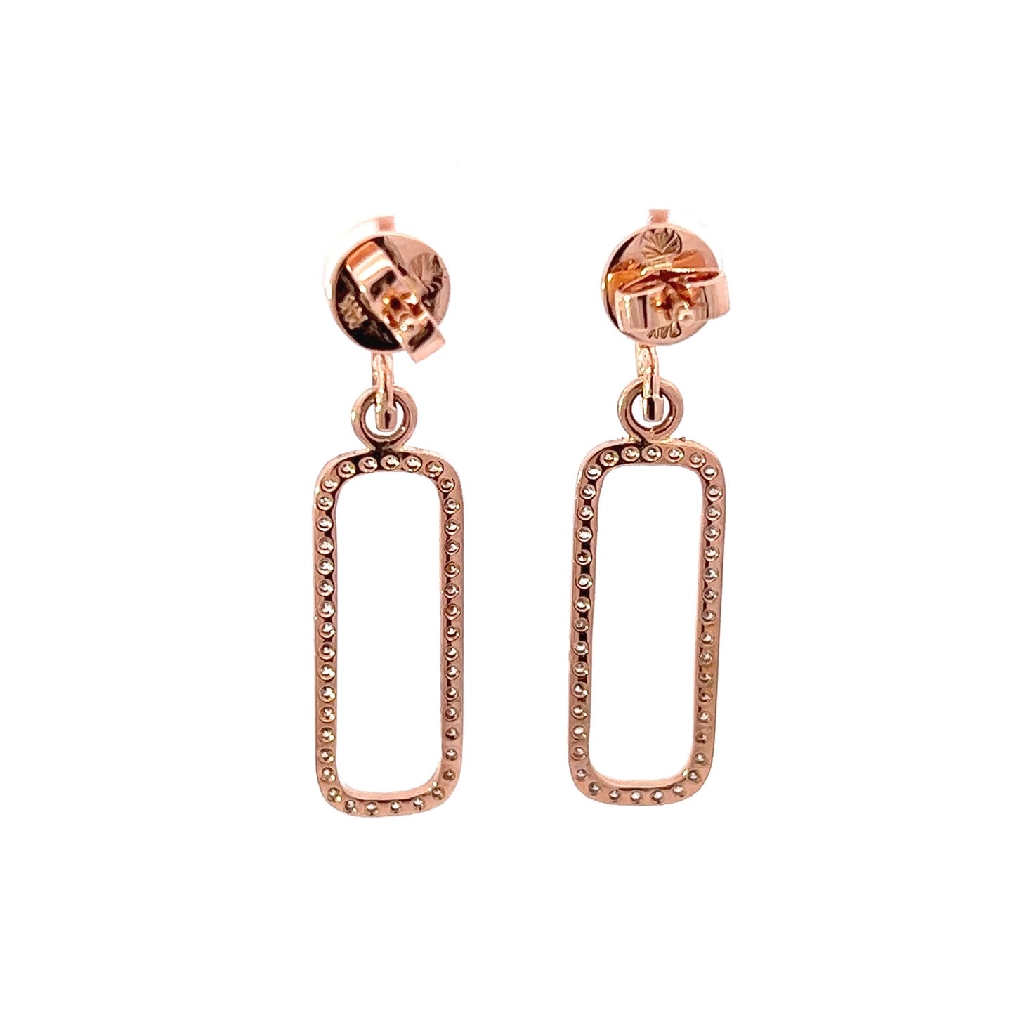 Earrings w/ 92 Diamonds 14K Rose Gold