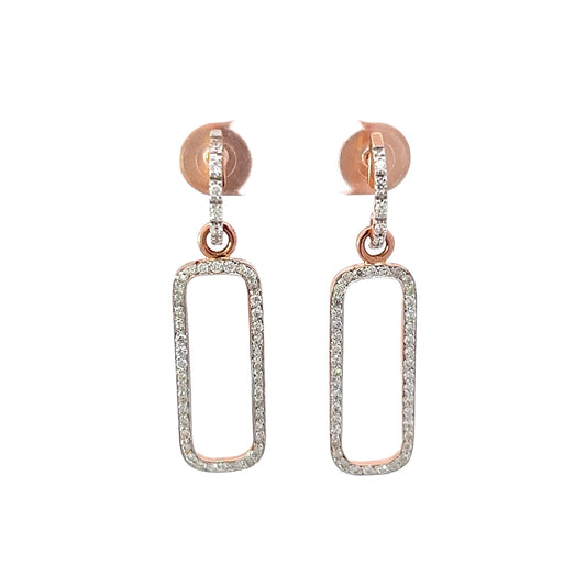 Earrings w/ 92 Diamonds 14K Rose Gold