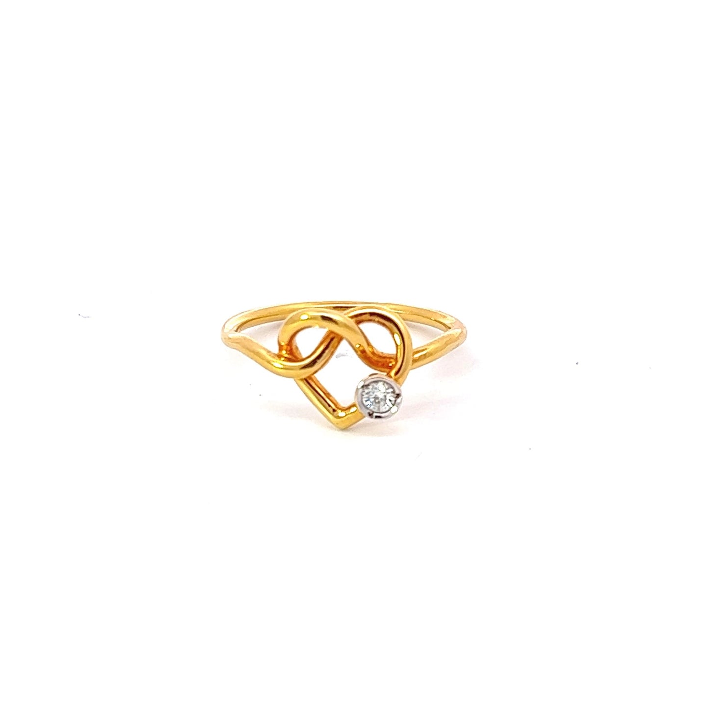 Heart Knot Lady's Ring w/ Diamond