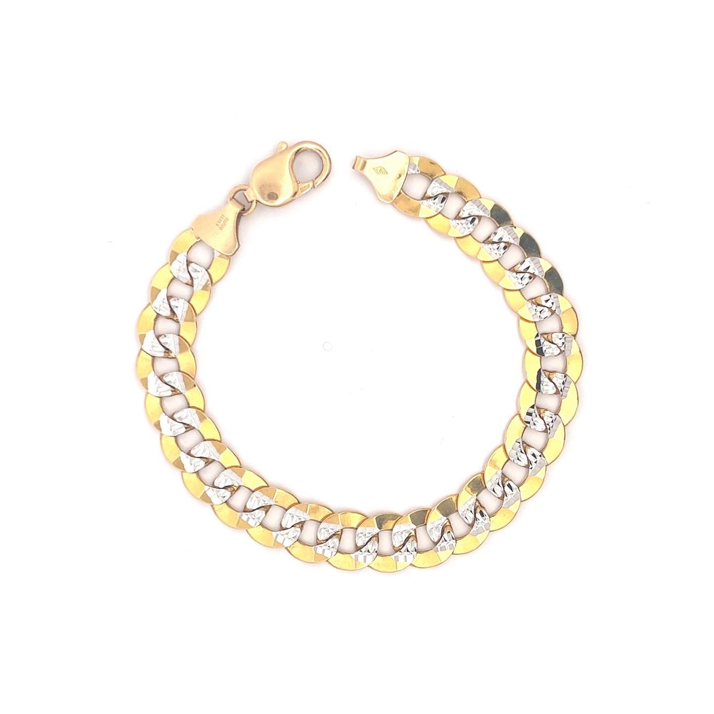 Bracelet Curb 18K White Gold & Yellow Gold