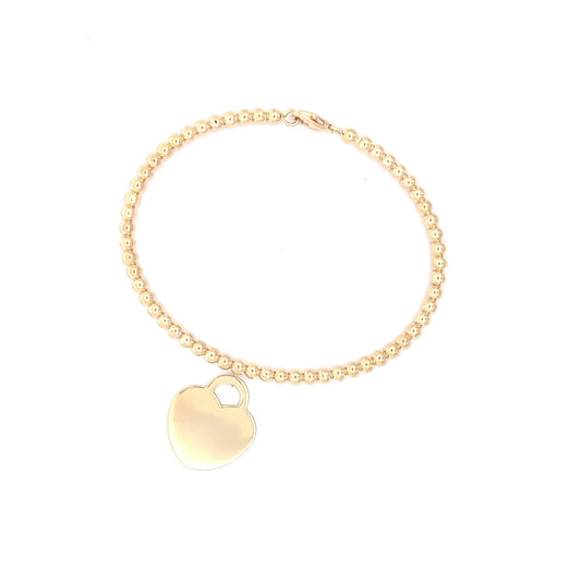 Bangle Bead w/ Heart Charm