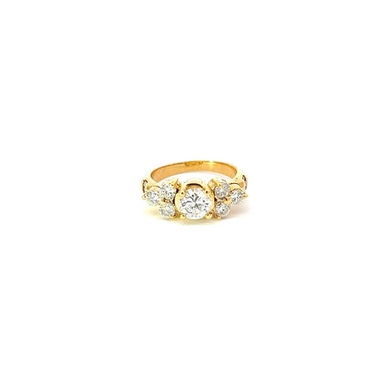 Engagement Ring W/ Diamond (.22) & 4 Diamonds (.20)
