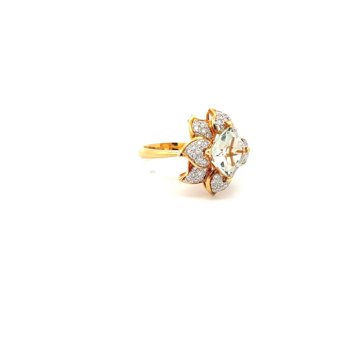 Lady's Ring w/ Colored Stone & 51 Diamonds