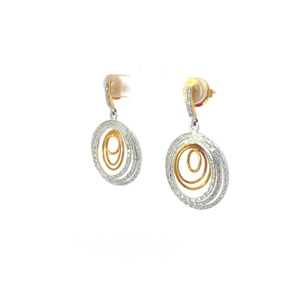 Earrings w/ 156 Diamonds