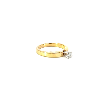 Engagement Ring w/ Diamond (.17 carat) 18K Yellow Gold