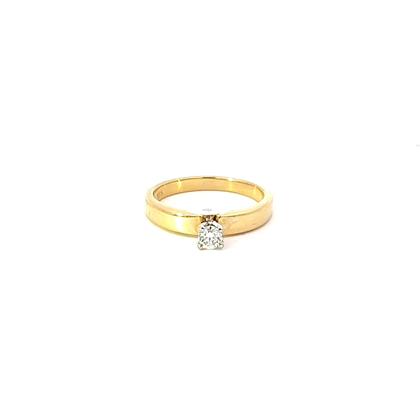 Engagement Ring w/ Diamond (.17 carat) 18K Yellow Gold