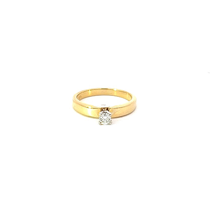 Engagement Ring w/ Diamond (.17 carat) 18K Yellow Gold