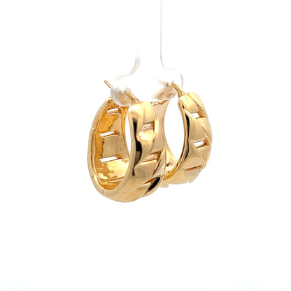 Hoop Chunky Earrings 18K Yellow Gold