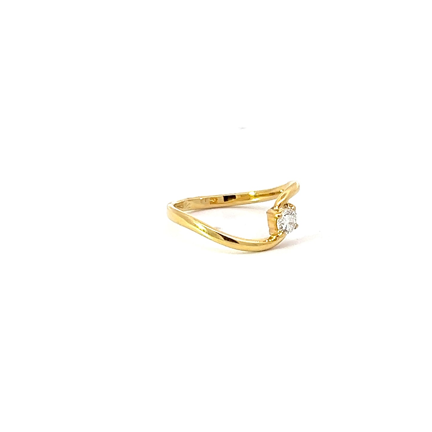 Engagement Ring w/ Diamond (.19 carat) 18K Yellow Gold