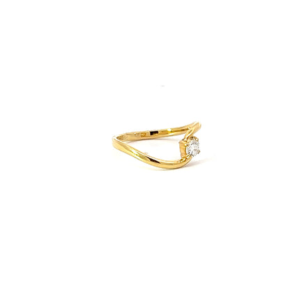 Engagement Ring w/ Diamond (.19 carat) 18K Yellow Gold