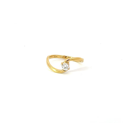 Engagement Ring w/ Diamond (.19 carat) 18K Yellow Gold