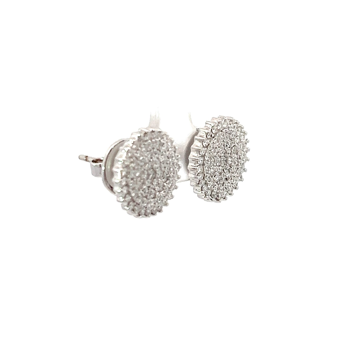 Earrings w/ Diamonds 18K White Gold