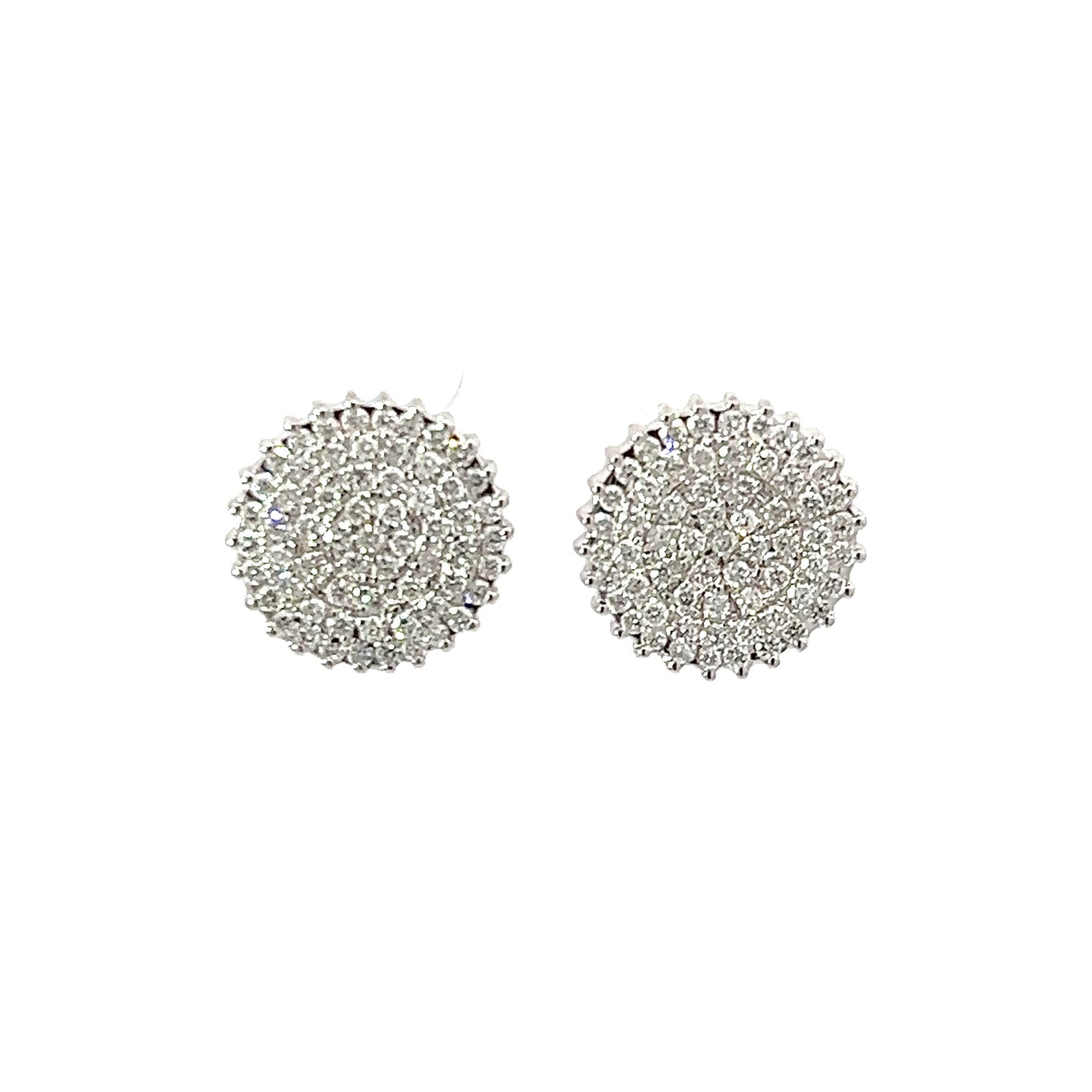 Earrings w/ Diamonds 18K White Gold