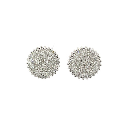 Earrings w/ Diamonds 18K White Gold